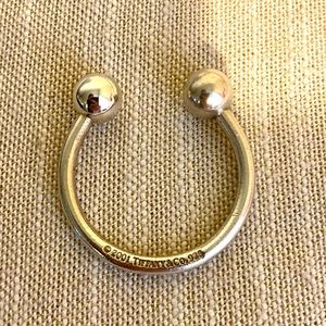 Vintage Tiffany & Co. Authentic Sterling Silver .925 Ball End Key Ring Key Chain